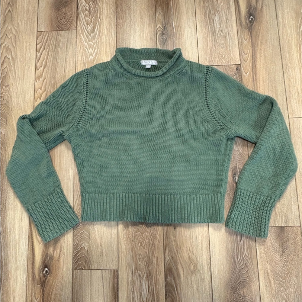 J. Crew Forest Green Knit Sweater